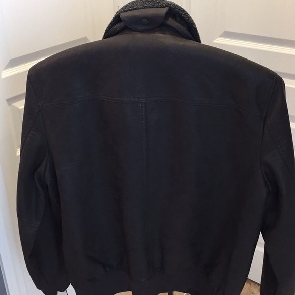 GH Bass & Co Vegan-Leather Bomber Jacket/New - Picture 5 of 7